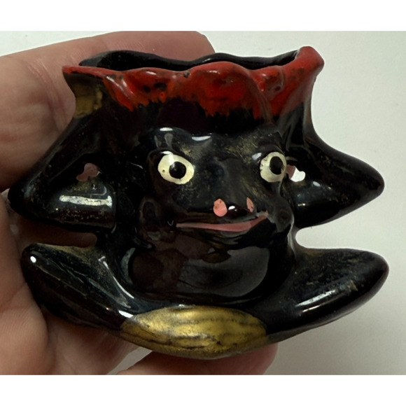 Vintage Lot Made in Japan Redware Figurines Anthropomorphic Frog Ladybug Birds - Picture 3 of 12